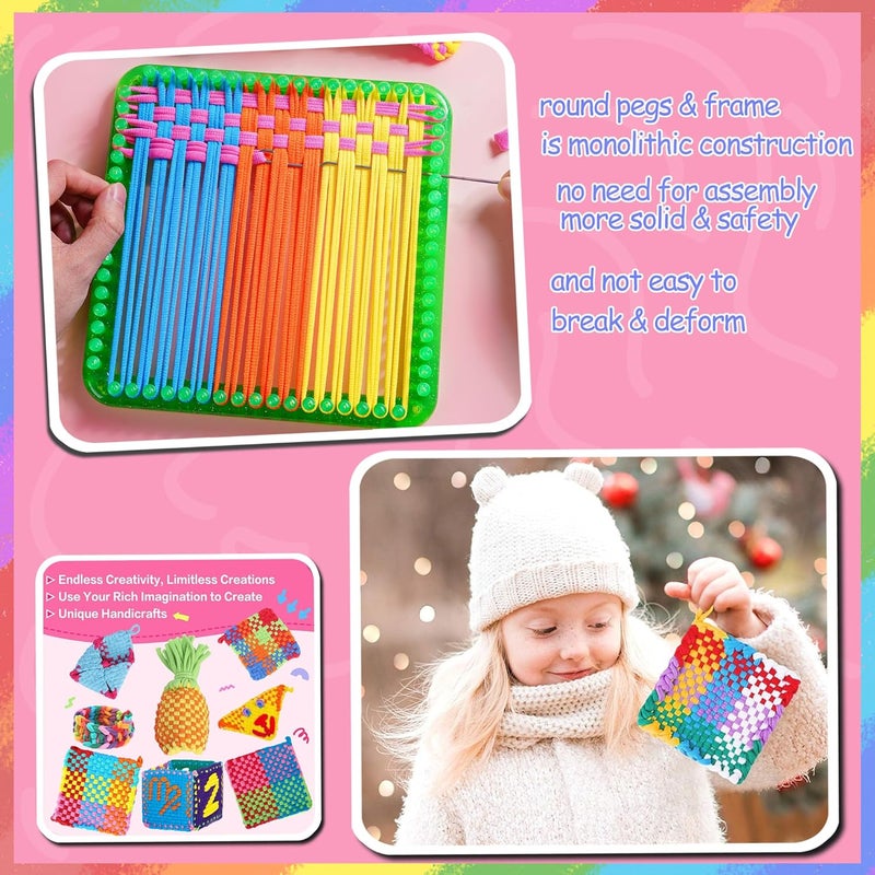 Renlive Upgraded Weaving Loom Kit Toys for Kids & Adults, DIY Arts & Crafts, Easy Potholder Loom Knitting Activity for Beginners, Ideal Gifts for Girls Ages 5 6 7 8-12 13 Years Old, 252 Craft Loops - Image 2